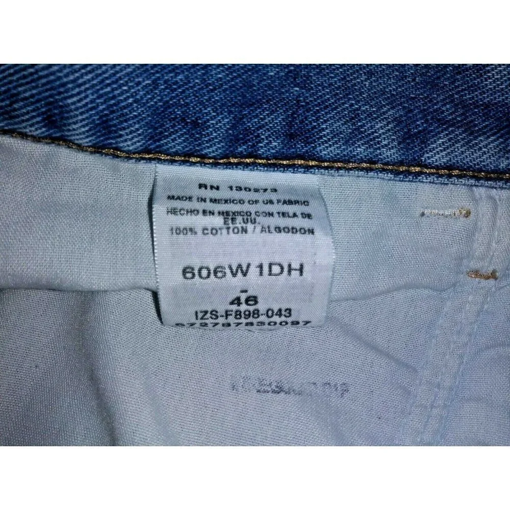 Wrangler Authentic denim shorts mens blue relaxed fit Size 46 ~ 100% Cotton EUC